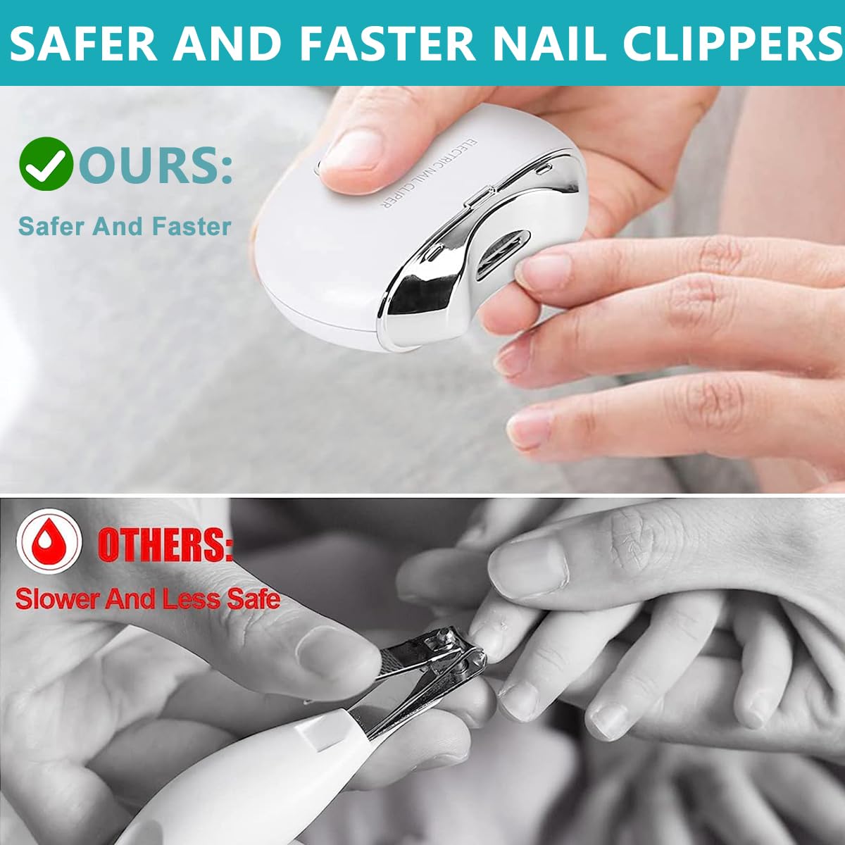 MAYCREATE Electric Nail Clipper with UV Light, USB Rechargeable Electric Nail Clipper with 3 Speeds Anti-splash Electric Nail Trimmer with Nail Dust Bin for Safe Electric Nail Clipper for Baby MAYCREATE Electric Nail Clipper with UV Light, USB Rechargeable Electric Nail Clipper with 3 Speeds Anti-splash Electric Nail Trimmer with Nail Dust Bin for Safe Electric Nail Clipper for Baby